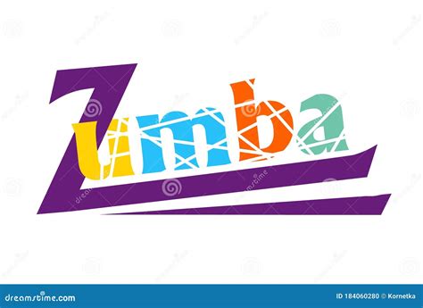 Zumba Card Isolated on White. Logo for Dance Studio Zumba Stock Vector ...