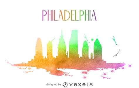 Philadelphia Silhouette Skyline Vector Download