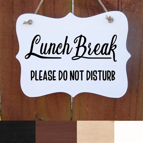 Lunch Break Sign Do Not Disturb Wood Sign Office Sign - Etsy