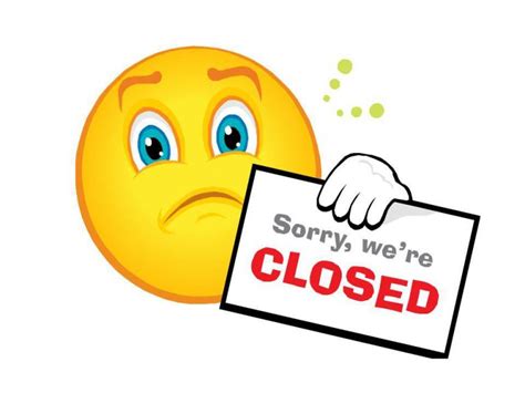 Closed sign and yellow emoticon clipart image in Vector cliparts category at pixy.org - VV Bargeres