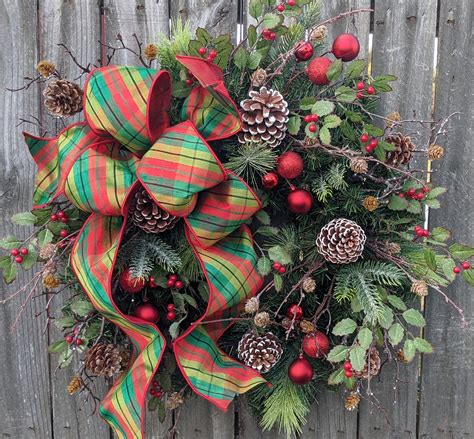 Christmas Wreaths Christmas Wreath for Door Natural Elegant | Etsy