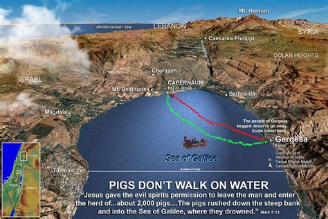 Map of Jesus' Journey in the Middle East