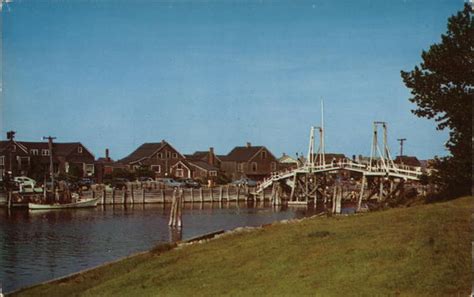 Fishing Village and Footbridge at Perkins Cove Ogunquit, ME Postcard