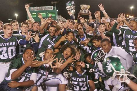 Green Valley High School - The Green Valley High School football team celebrates its 47-26 ... -