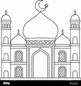 Masjid Coloring Page Pages sketch template