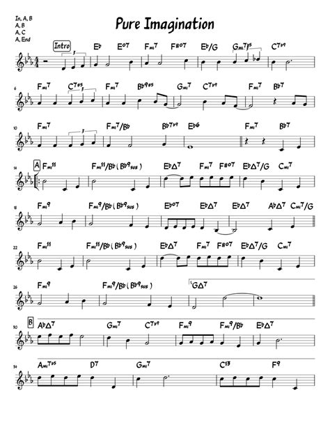 Pure Imagination sheet music for Piano download free in PDF or MIDI