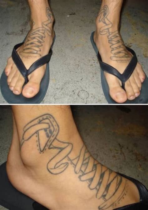 Bad Tattoos: 8 More of the Ugliest Examples of Worst | Best drunken tattoos | Feet tattoos, Shoe ...