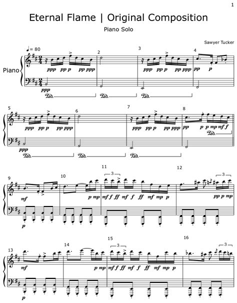 Eternal Flame | Original Composition - Sheet music for Piano