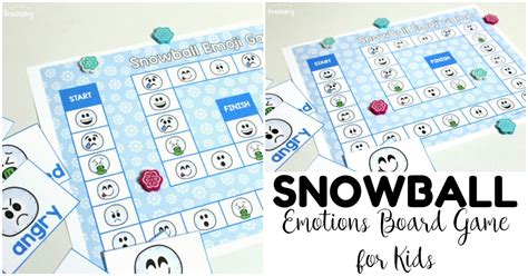 Snowball Smiles! Emotions Board Game for Kids - Look! We're Learning!