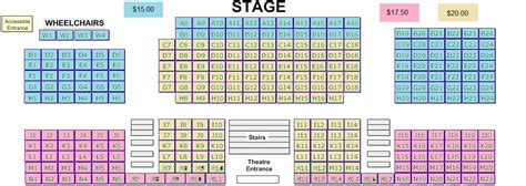 Theatre Seating Chart - Kerry Moore School of Dance