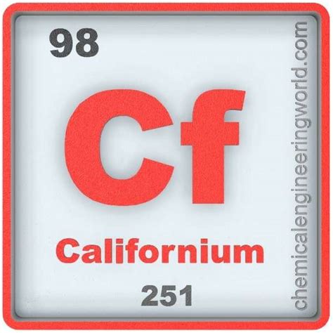 Californium Element Properties and Information - Chemical Engineering World