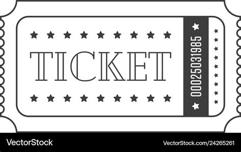 Ticket template Royalty Free Vector Image - VectorStock