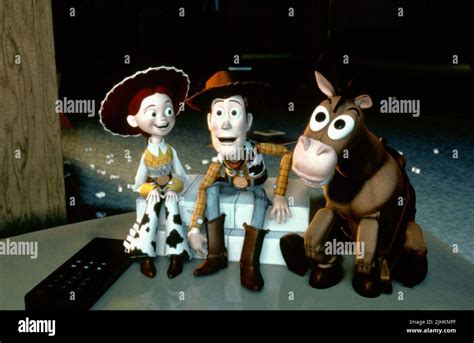 JESSIE, WOODY, BULLSEYE, TOY STORY 2, 1999 Stock Photo - Alamy