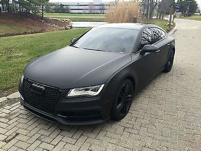 2012 Audi A7 Quattro Prestige, MATTE BLACK WRAP, S-LINE, SALVAGE, | Black audi, Audi a7, Audi