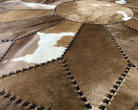 HANDMADE 100% Natural COWHIDE RUG | Patchwork Cowhide Area Rug | Hair – LeatheronCo