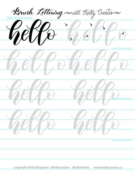 Free Printable Hand Lettering Worksheets