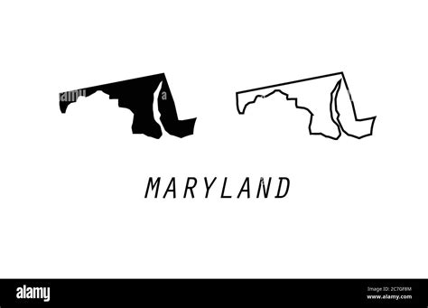 Maryland map outline vector illustration Stock Vector Image & Art - Alamy