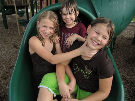 The Rice Family: getting wet at the park