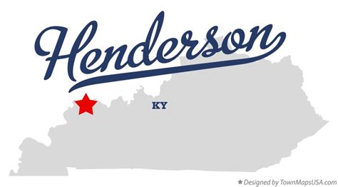 Map of Henderson, KY, Kentucky