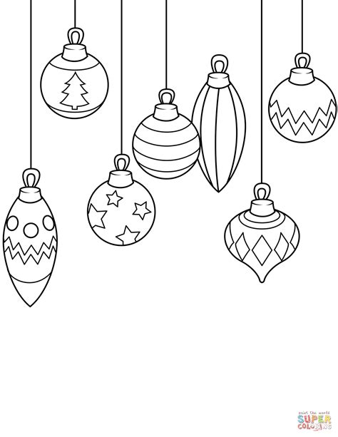 Christmas Bell Ornament Coloring Pages Sketch Coloring Page