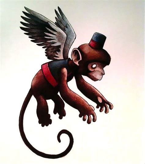 500+ Really Cool Tattoo Designs and Sketches - Flying Monkey | Monkey tattoos, Monkey art ...