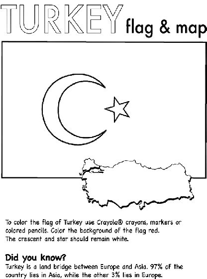 Turkey Flag Coloring Page ~ Coloring Pages