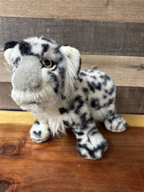 Vintage Snow Leopard Applause Plush Realistic Wildcat WWF Stuffed ...