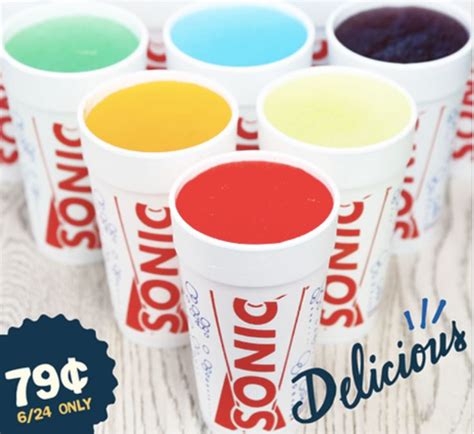 Sonic Drive-In: Medium Slushes Drinks just $0.79 (6/24 Only) | Sonic drive in, Restaurant deals ...