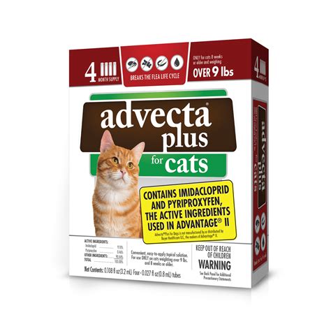 Advecta Plus Flea Treatment for Large Cat, 4 Monthly Treatments - Walmart.com