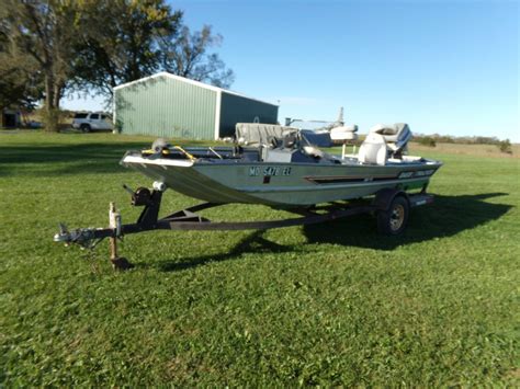 1986 Bass Tracker MV16 Aluminum Fishing Boat & Trailer BigIron Auctions