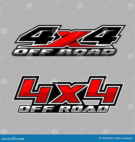 4x4 Logo for 4 Wheel Drive Truck and Car Graphic Vector. Design for ...