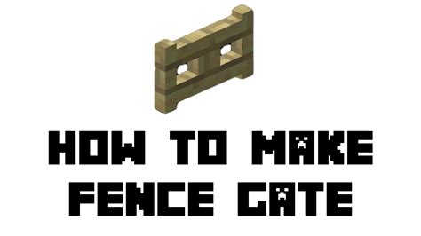 Minecraft Survival: How to Make Fence Gate - YouTube