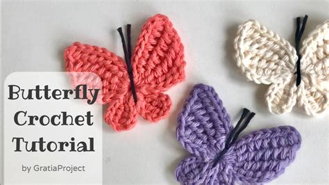 Butterfly Crochet Tutorial | Tunisian Butterfly Applique – Gratia Project