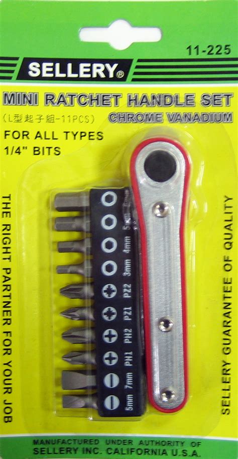 11PC MINI RATCHET HANDLE SET