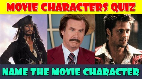 Guess the Movie Characters Quiz - YouTube