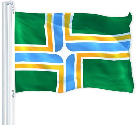 G128 – Portland City Flag | 3x5 feet | Printed 150D Quality Polyester – Indoor/Outdoor, Vibrant ...