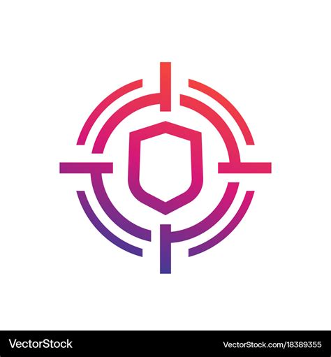 Security breach icon linear style Royalty Free Vector Image