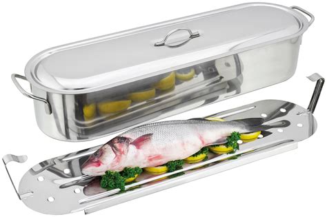 JUDGE STAINLESS STEEL 50CM FISH POACHER H002