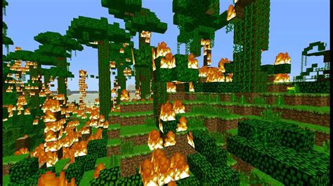 Minecraft Jungle Forest Fire - YouTube