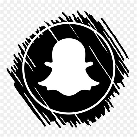 Scribble Snapchat logo black PNG - Similar PNG