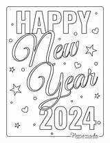 New Year Coloring Pages 2024 Fun Page For Kids sketch template