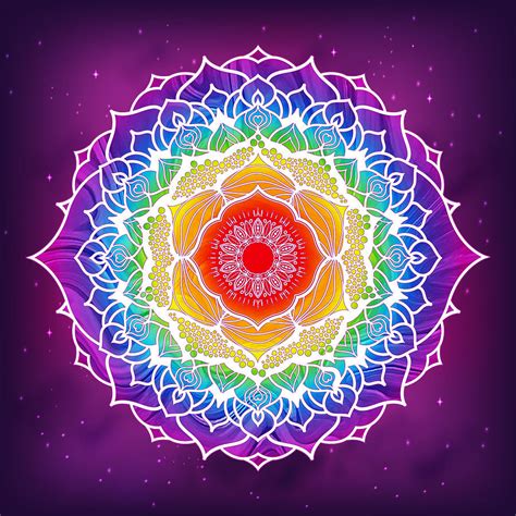 7 Chakra Mandala - WO Colored Digital Art by Serena King - Fine Art America