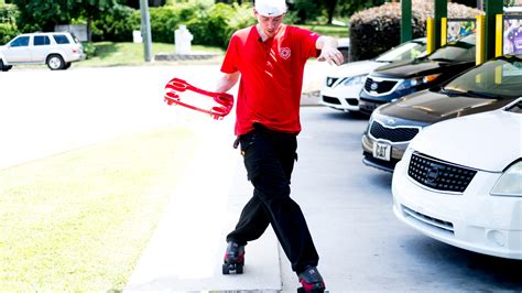 Sonic carhop shows off skate moves