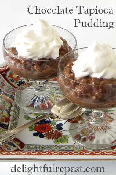 Delightful Repast: Chocolate Tapioca Pudding - Made with Cocoa