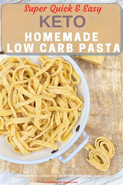 Homemade Low Carb Pasta Recipe - Low Carb No Carb