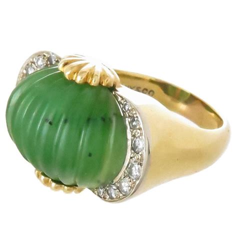LOUIS COMFORT TIFFANY and CO. Black Opal Emerald Gold Ring at 1stdibs