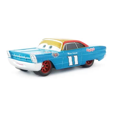 Disney Pixar Cars No.11 Mario Andretti Metal Diecast Toy Car 1:55 Loose ...