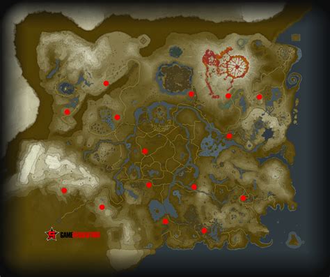 Zelda: Breath of the Wild Tower Location Map (High Resolution) - GameRevolution