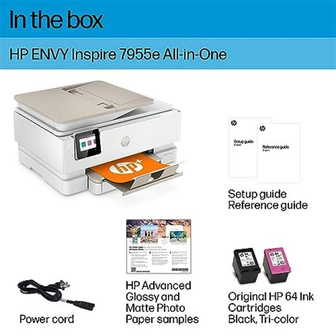 HP ENVY Inspire 7955e Wireless Color Inkjet Printer, Print, scan, copy, Easy setup, Mobile ...