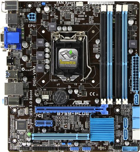 ASUS B75M-PLUS Motherboard 1155 M-ATX USB3.0 DDR3 HDMI 4 memory slots ...